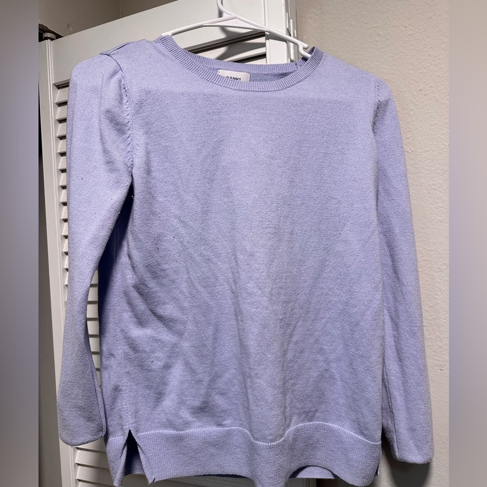 vibrant blue sweater